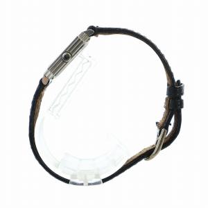 SEIKO 腕時計 ウォッチ クォーツ スクエア 青文字盤 他社ベルト シルバー色 黒 ブラック GY18 /MQ