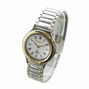 burberrys ジャンク品 ヴィンテージ 腕時計 クォーツ 白文字盤 ロゴ ローマン ゴールド色 シルバー色