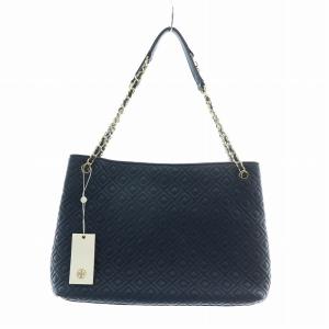 TORY BURCH マリオンキルテッド チェーン ショルダー バッグ ネイビー