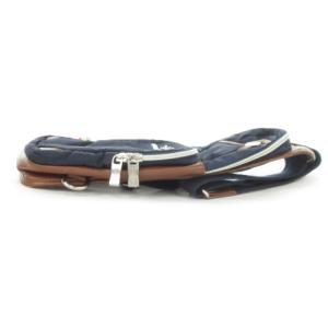 Orobianco Tessuti＆Pelli di prestigio ボディバッグ ナイロン レザー ロゴ 紺 ネイビー