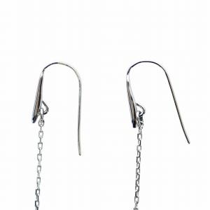 SWAROVSKI フックピアス アクセサリー 両耳用 クリスタル ドロップ シルバー色 青 ブルー GY18