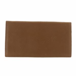 長財布 二つ折り レザー ロゴ 茶色 ブラウン /XZ GY11