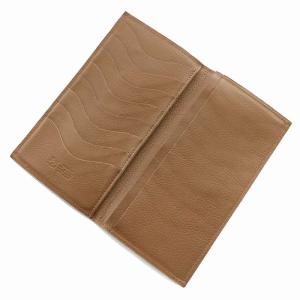 IL BISONTE 長財布 二つ折り レザー ロゴ 茶色 ブラウン /XZ GY11