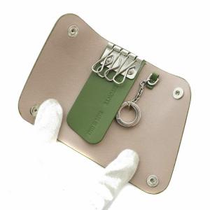 IL BISONTE キーケース 本革 レザー 4連 ロゴ 緑 グリーン