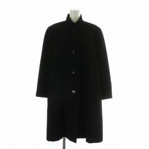 ロング コート ウール カシミヤ 9R ブラック