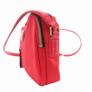 TOMMY HILFIGER ショルダーバッグ 斜め掛け クロスボディ ロゴ ナイロン レザー 赤 レッド /GV GY18