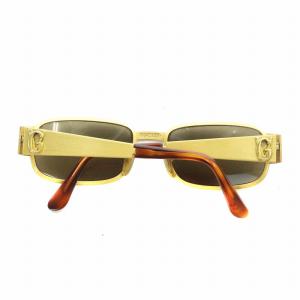 VERSACE 眼鏡 サングラス メタルフレーム カラーレンズ スクエア べっ甲柄 ロゴ ゴールド色 S77 /XZ GY18