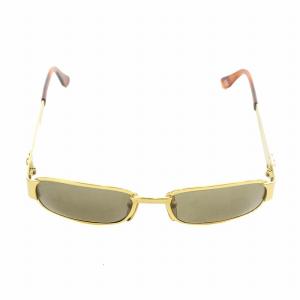 VERSACE 眼鏡 サングラス メタルフレーム カラーレンズ スクエア べっ甲柄 ロゴ ゴールド色 S77 /XZ GY18