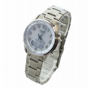 CASIO リニエージ LINEAGE 腕時計 ウォッチ 電波ソーラー ラウンド アナデジ ロゴ シルバー色 LCW-M100T GY18
