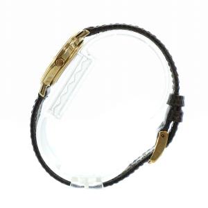 GUCCI ジャンク品 腕時計 ウォッチ クォーツ シェリーライン ローマン ラウンド レザーベルト ゴールド色 茶