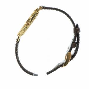 GUCCI 腕時計 クォーツ シェリーライン ローマン ラウンド レザーベルト ゴールド色 3001 M