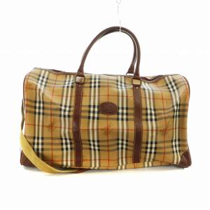 ヴィンテージ ボストンバッグ 2WAY ノバチェック PVC レザー