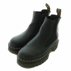 Soft Wair ショートブーツ レザー 厚底 サイドゴア ラウンドトゥ UK5 24cm 黒 ブラック