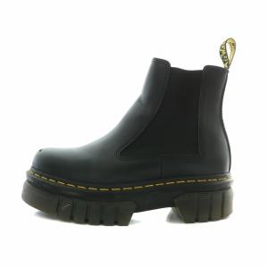 Dr.Martens Soft Wair ショートブーツ レザー 厚底 サイドゴア ラウンドトゥ UK5 24cm 黒 ブラック