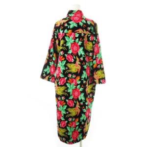 FEILER ガウン シュニール織 花柄 LT ブラック