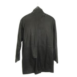 WIND ARMOR レザーコート 鹿革 本革 ロング スタンドカラー ジップアップ M 黒 ブラック /MN8 GY18