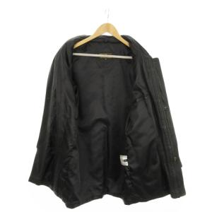 WIND ARMOR レザーコート 鹿革 本革 ロング スタンドカラー ジップアップ M 黒 ブラック /MN8 GY18