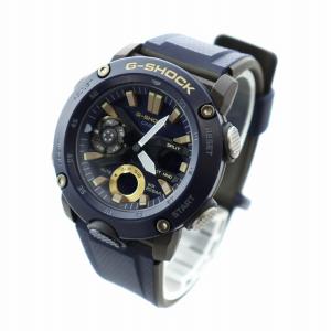 CASIO G-SHOCK 腕時計 ウォッチ クォーツ アナデジ ロゴ 黒文字盤 デイト カレンダー付き 黒 ブラック GA-2000