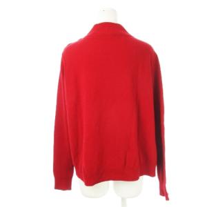 BLUE LABEL CRESTBRIDGE ハイネックニットセーター 長袖 カシミヤ混 ショルダーボタン ワンポイント 38 M 赤 レッド /CK22