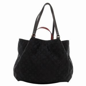 russet ハンドバッグ トート 肩掛け ナイロン 総柄 黒 ブラック 青 ブルー