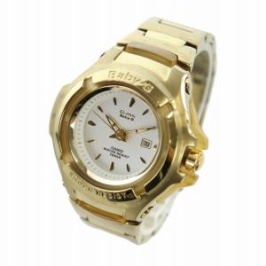 CASIO ベビージー BABY-G 腕時計 ウォッチ クォーツ デイト カレンダー付き 白文字盤 ゴールド色 MSG-550HT
