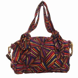 MARC by MARC JACOBS ハンドバッグ ショルダーバッグ 2WAY 手提げ 斜め掛け 総柄 ナイロン マルチカラー /FF GY18