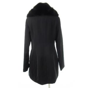 EPOCA 中綿コート フォックスファー ショールカラー ミドル 40 M 黒 ブラック /CK12 GY18