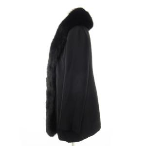 EPOCA 中綿コート フォックスファー ショールカラー ミドル 40 M 黒 ブラック /CK12 GY18