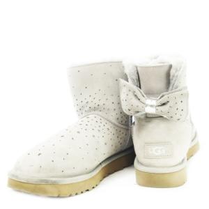 STARGIRL BOW MINI スターガール ボウ ミニ ムートンブーツ ショート パンチング ハク