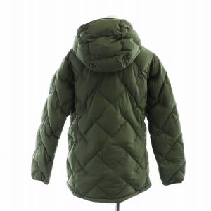 mont-bell ネージュダウン パーカ ダウンジャケット 長袖 フード ジップアップ キルティング ロゴ 刺繍 M カーキ 1101674