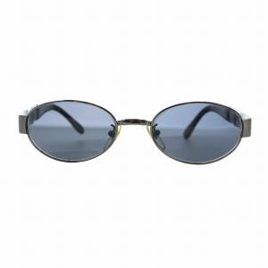 サングラス 眼鏡 めがね ロゴ べっ甲風 オーバル カラーレンズ シルバー色 SL7158 GY18 /MQ