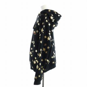 GUCCI スター アンド ムーン シェリーライン パーカー シルク M ブラック