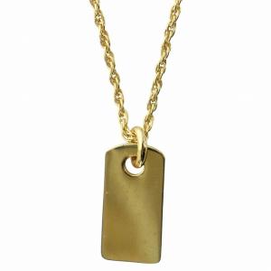 Christian Dior ヴィンテージ ネックレス アクセサリー ペンダント Dior ロゴ プレート ゴールドカラー 金色 GY11