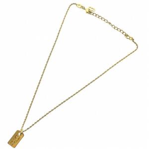 Christian Dior ヴィンテージ ネックレス アクセサリー ペンダント Dior ロゴ プレート ゴールドカラー 金色 GY11