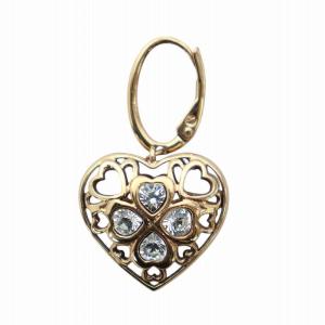 SWAROVSKI ピアス アクセサリー 両耳用 クリスタル ハート ゴールド色 GY18