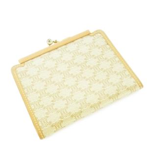 CELINE コインケース 小銭入れ がま口 PVC レザー M10 ロゴ マカダム柄 茶 ブラウン /CK12 GY11