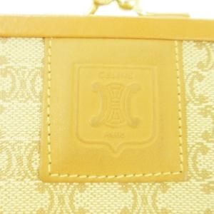 CELINE コインケース 小銭入れ がま口 PVC レザー M10 ロゴ マカダム柄 茶 ブラウン /CK12 GY11