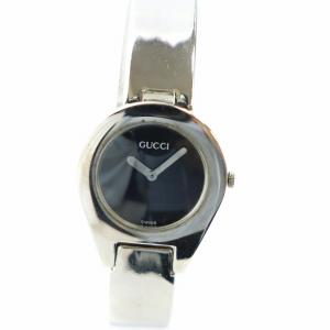 腕時計 ウォッチ ブレスウォッチ クォーツ ラウンド ロゴ 黒文字盤 シルバー色 GY11 /MQ OH