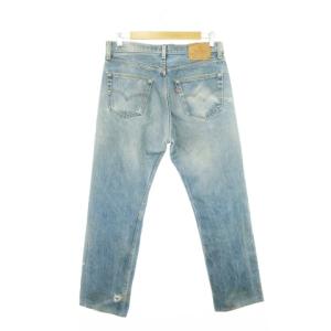 Levi's 501xx 98年製 刻印524 デニムパンツ ストレート ボタンフライ ダメージ加工