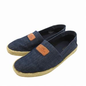 エスパドリーユ スリッポン シューズ デニム ジュート 35.5 22.5cm インディゴブルー Q4055 A5406