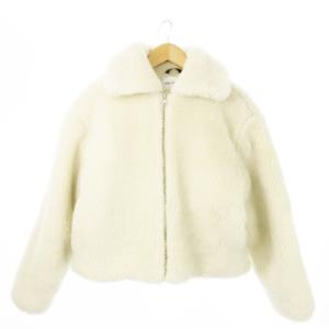 Calvin Klein JEANS バックモノグラムシェルパジャケット ボアジャケット 中綿 ロゴ ボリューム S 白 ホワイト