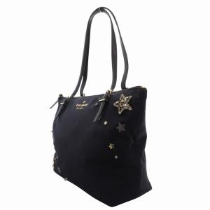 kate spade new york トートバッグ ハンドバッグ ナイロン レザー ロゴ ビジュー 刺繍 紺 ネイビー