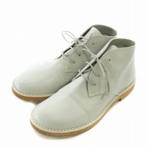 JIL SANDER チャッカブーツ レザー アンクル レースアップ 35.5 22cm グレー /XZ GY18