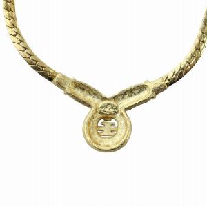 GIVENCHY タグ付き ヴィンテージ オールド ネックレス チョーカー ラインストーン 4G ロゴ ゴールドカラー 金色