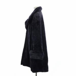 SAGA MINK 銀サガ 毛皮コート シェアードミンクファー カラーミンク 長袖 ロング 総裏地 F 紫 GY18 /MQ