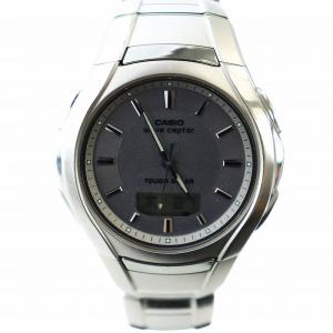 ウェーブセプター wave cepter 腕時計 ウォッチ ソーラー デイト ラウンド アナデジ シルバー色
