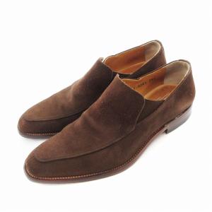ローファー スリッポン スエード レザー 24.5cm 茶 ブラウン /UO GY11