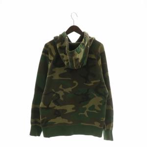 WTAPS 15AW パーカー スウェット 長袖 プルオーバー 迷彩柄 カモフラ 総柄 ロゴ M カーキ 152ATDT-CSM04S