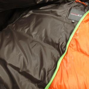 DUVETICA Dionisio ダウンジャケット ダブルジップ フーディー バイカラー 46 S オレンジ /AO10