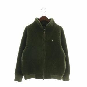 ベイプスタ フリースジャケット ボンバーブルゾン ボア ジップアップ 刺繍 XS カーキ /XZ GY18